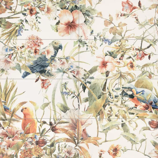Decor Modern Pearl Parrots 8 elemente 119,8x119,8