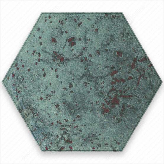 Decor Sticla Unique Lady Green Heksagon 17,1x 19,8