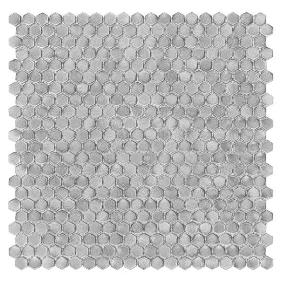 Mozaic Allumi Silver Hexagon 14 30x30