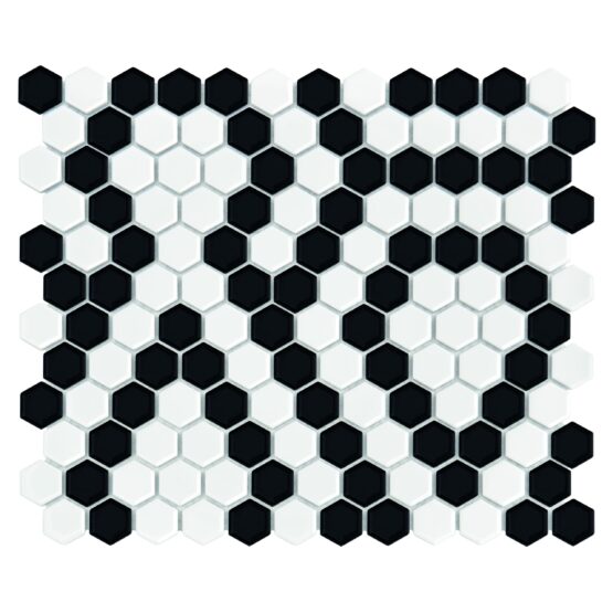 Mozaic Mini Hexagon B&W Lace 26x30