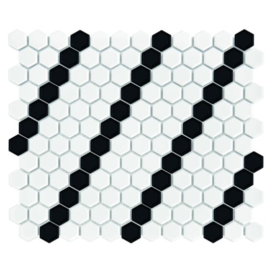 Mozaic Mini Hexagon B&W Lean 26x30