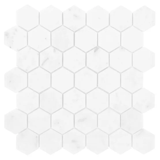 Mozaic Carrara White Hexagon 48 29,8x30,2