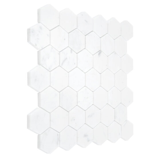 Mozaic Carrara White Hexagon 48 29,8x30,2 3 Carrara Hexagon 48 2