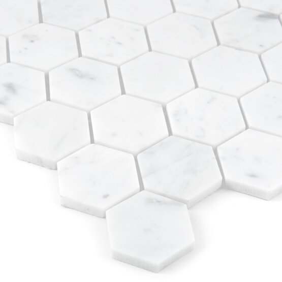 Mozaic Carrara White Hexagon 48 29,8x30,2 4 Carrara Hexagon 48 4