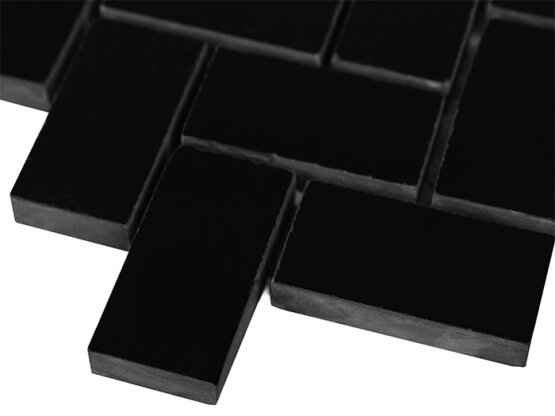 Pure Black HERRINGBONE 48 4