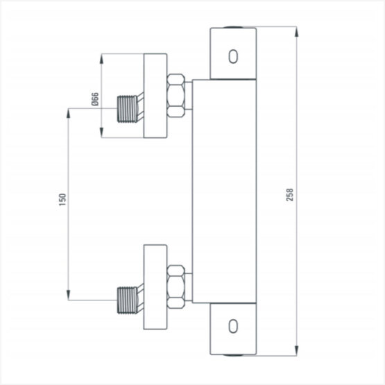 baterie dus termostat alpinia BGA 04BT deante decoshop s