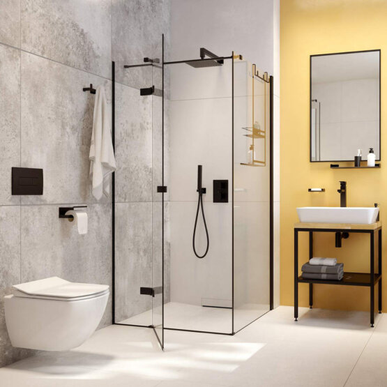 baterie dus incastrata neagra BBZ N44L deante decoshop amb