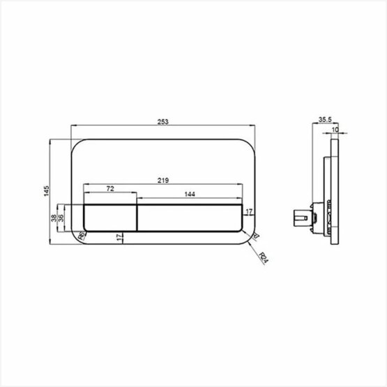 clapeta actionare slim crom ViConnect villeroy boch decoshop online schita