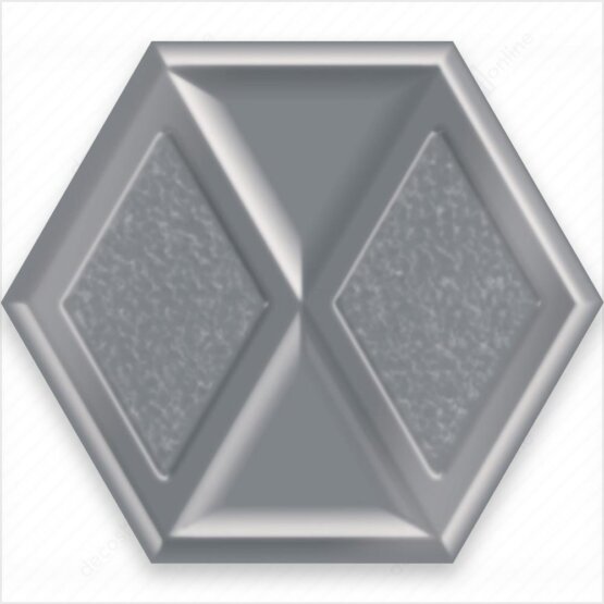 Decor Morning Silver Heksagon Inserto 17,1x19,8