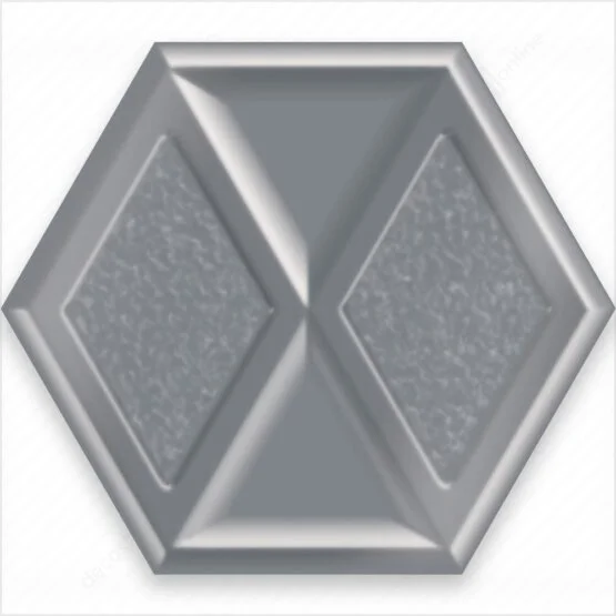 Decor Morning Silver Heksagon Inserto 17,1x19,8