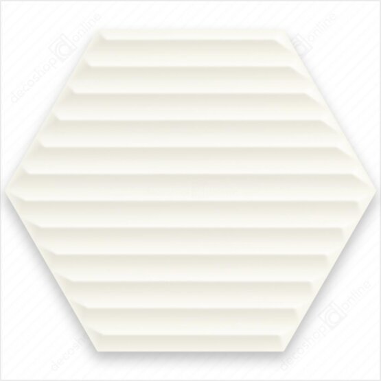 Faianta Woodskin Bianco Hexagon STR B 17,1x19,8