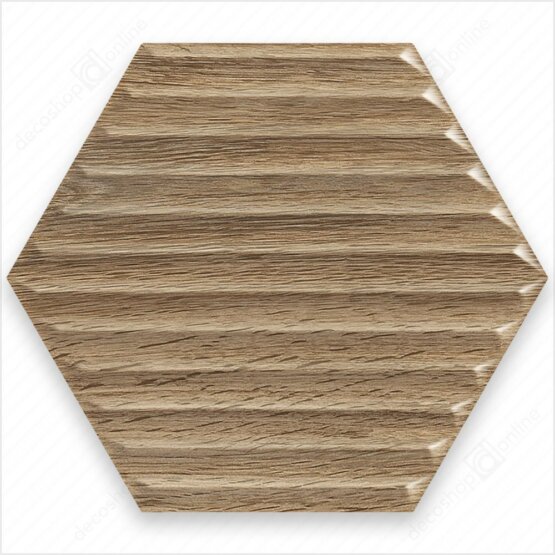 Faianta Woodskin Wood Hexagon STR B 17,1x19,8