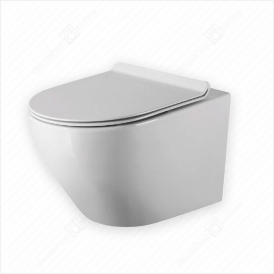 Set vas WC Magenta Rimless suspendat alb