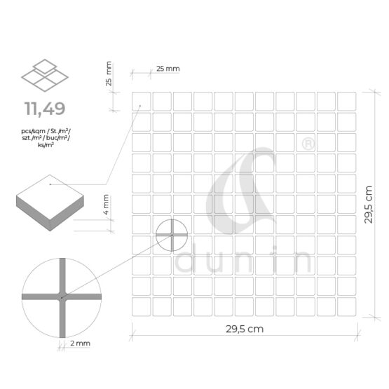 S Carrara matt wymiar plastra