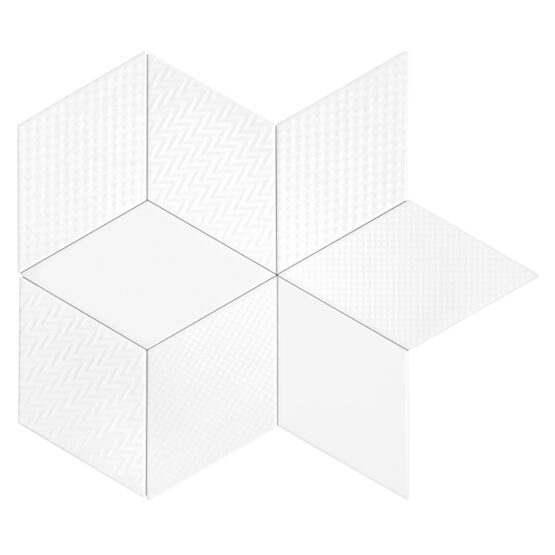 Rombic White matt mix 2