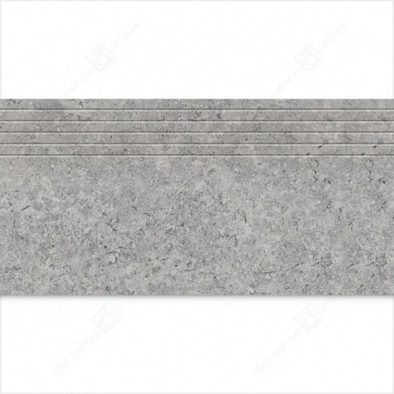 Treapta Gresie Zimba Light Grey STR 29.6x59.8