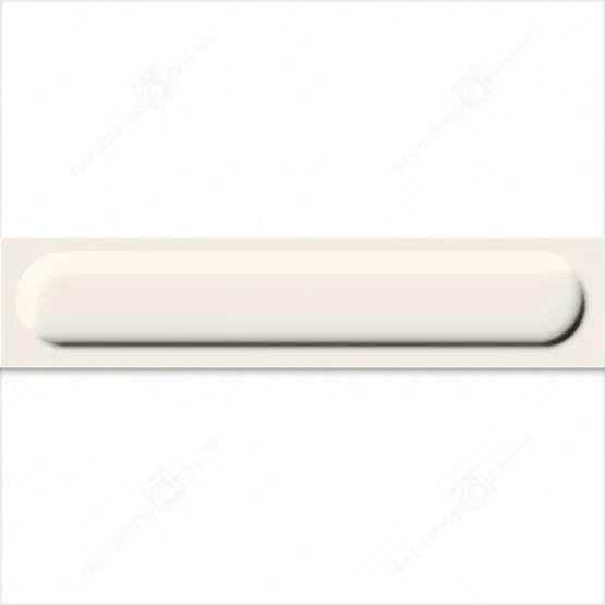 Banda ceramică albă, netedă, elegantă.