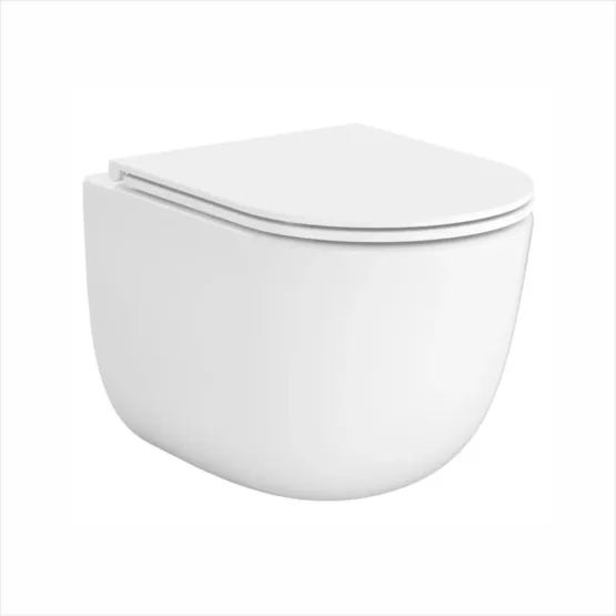Set vas WC suspendat REMO oval tornado C947 alb